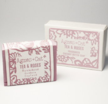 Jabón Artesanal de 140gr Té y Rosas