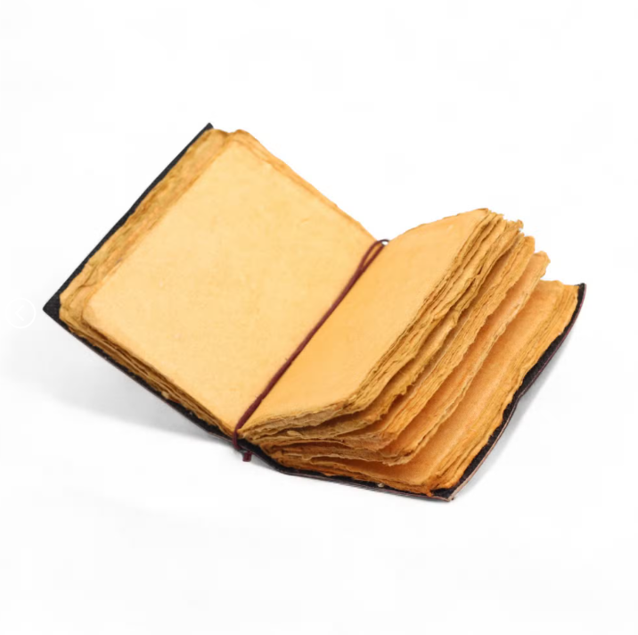 Cadernos de couro com bordas irregulares (5x3,5") - Nem todos os dias podem ser bons