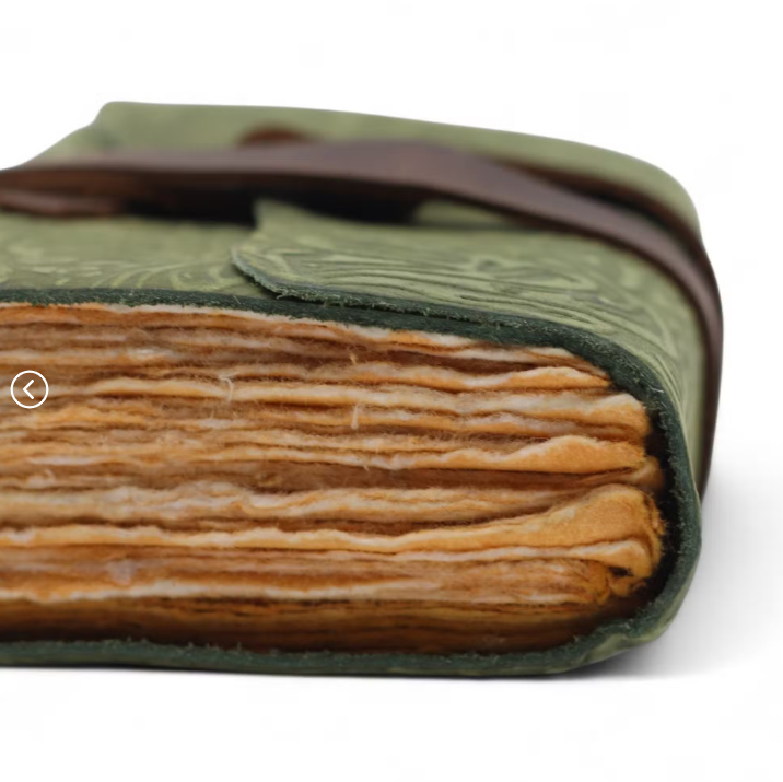 Cadernos de couro com borda grossa (5 x 3,5") - Padrão de labirinto verde