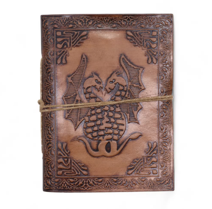 Cadernos sortidos de estilo esotérico em pele (6 x 4,5") - Vitrine