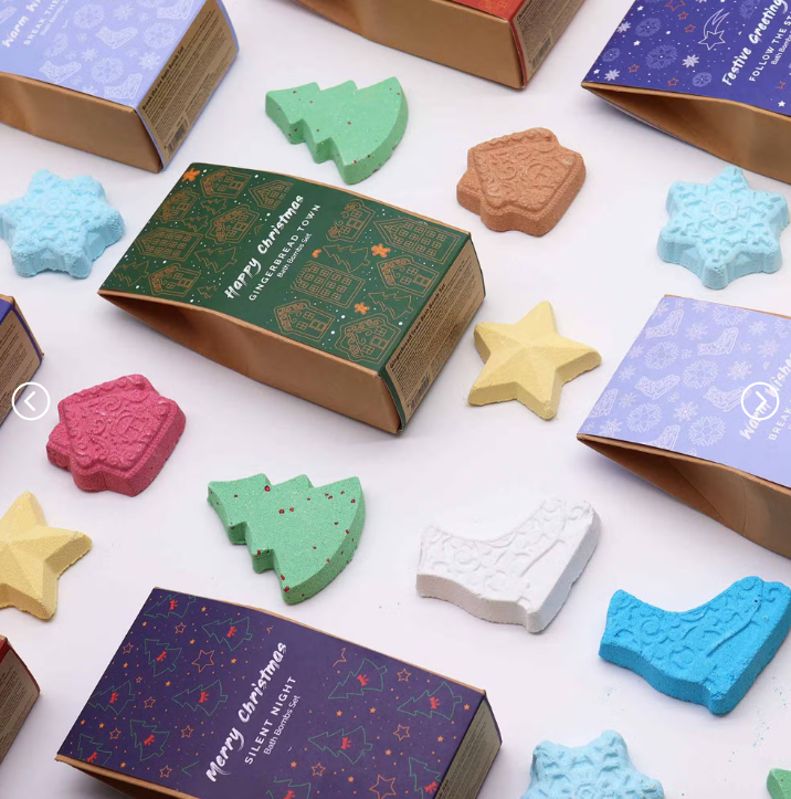 1x Pack de regalo de Bombas de Baño navideñas - Sigue la Estrella