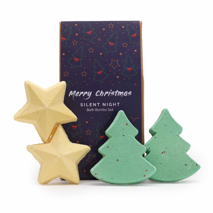 1x Pack de Regalo de Bombas de Baño Navideñas de Noche de Paz