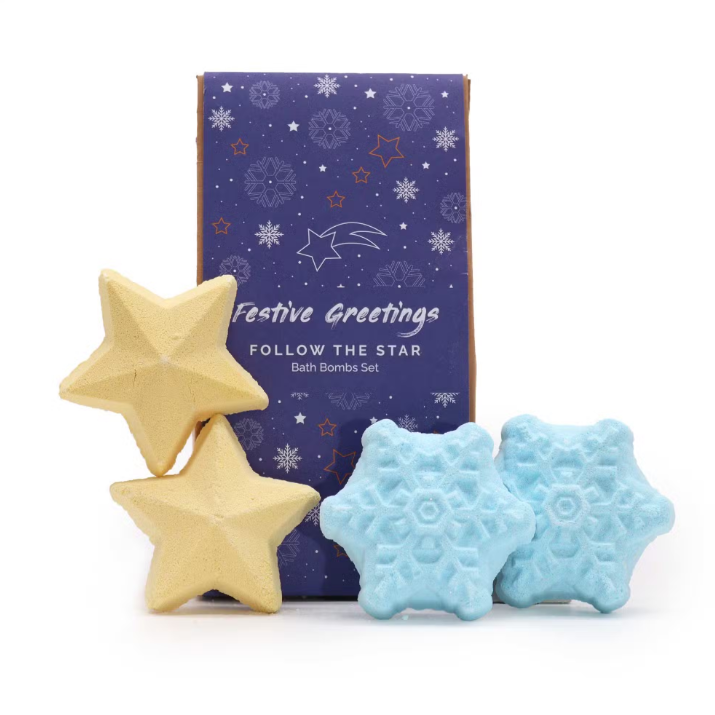 1x Pack de regalo de Bombas de Baño navideñas - Sigue la Estrella