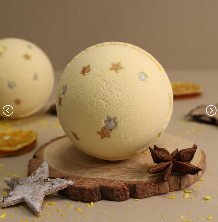 1x Bomba de Baño Estrella Navideña - Mazapán