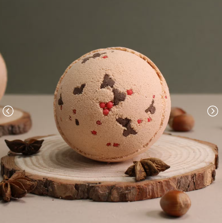 1x Bomba de baño de Reno y Nariz Roja - Toffee y Caramelo