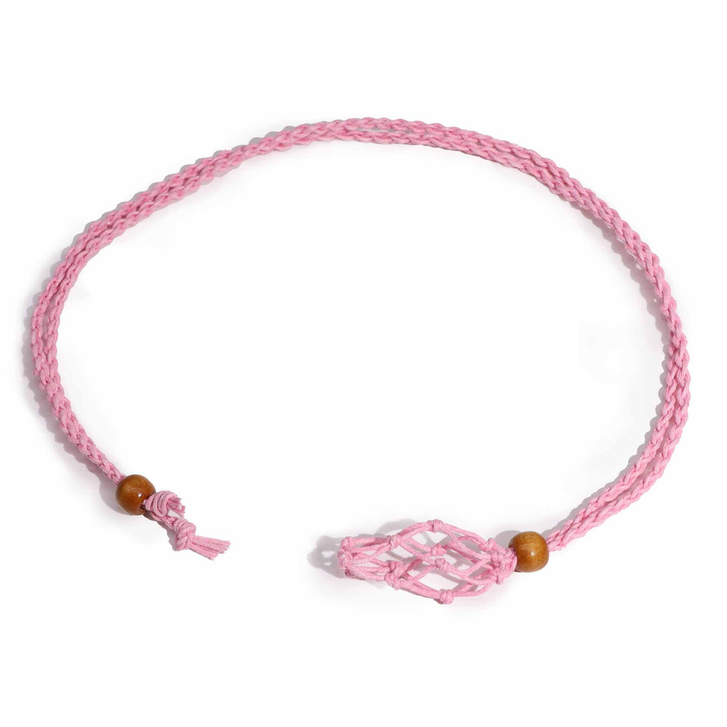 Cordões de Colar com Pedras Preciosas 45 cm - Rosa