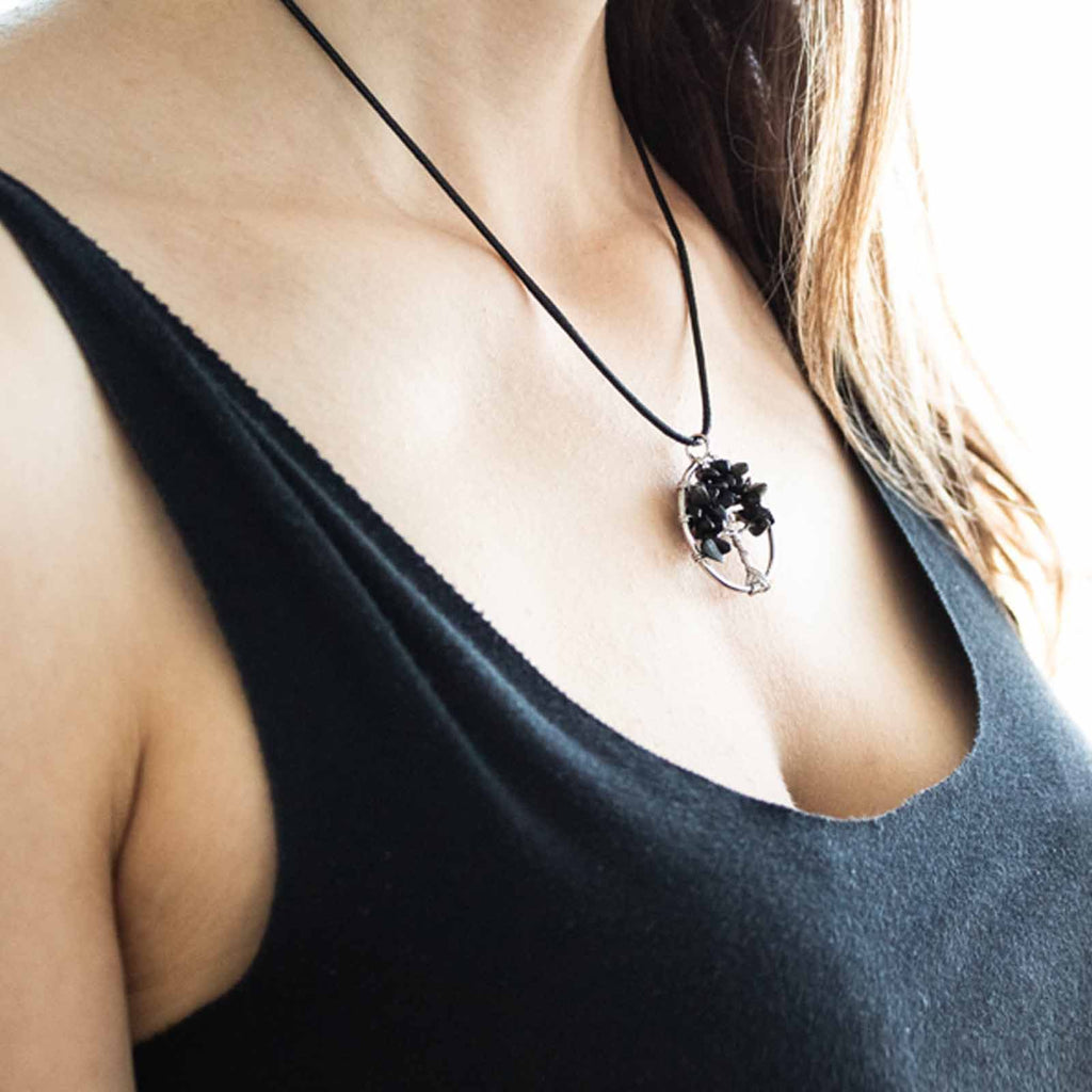 Pendente Árvore da Vida - Ágata Negra