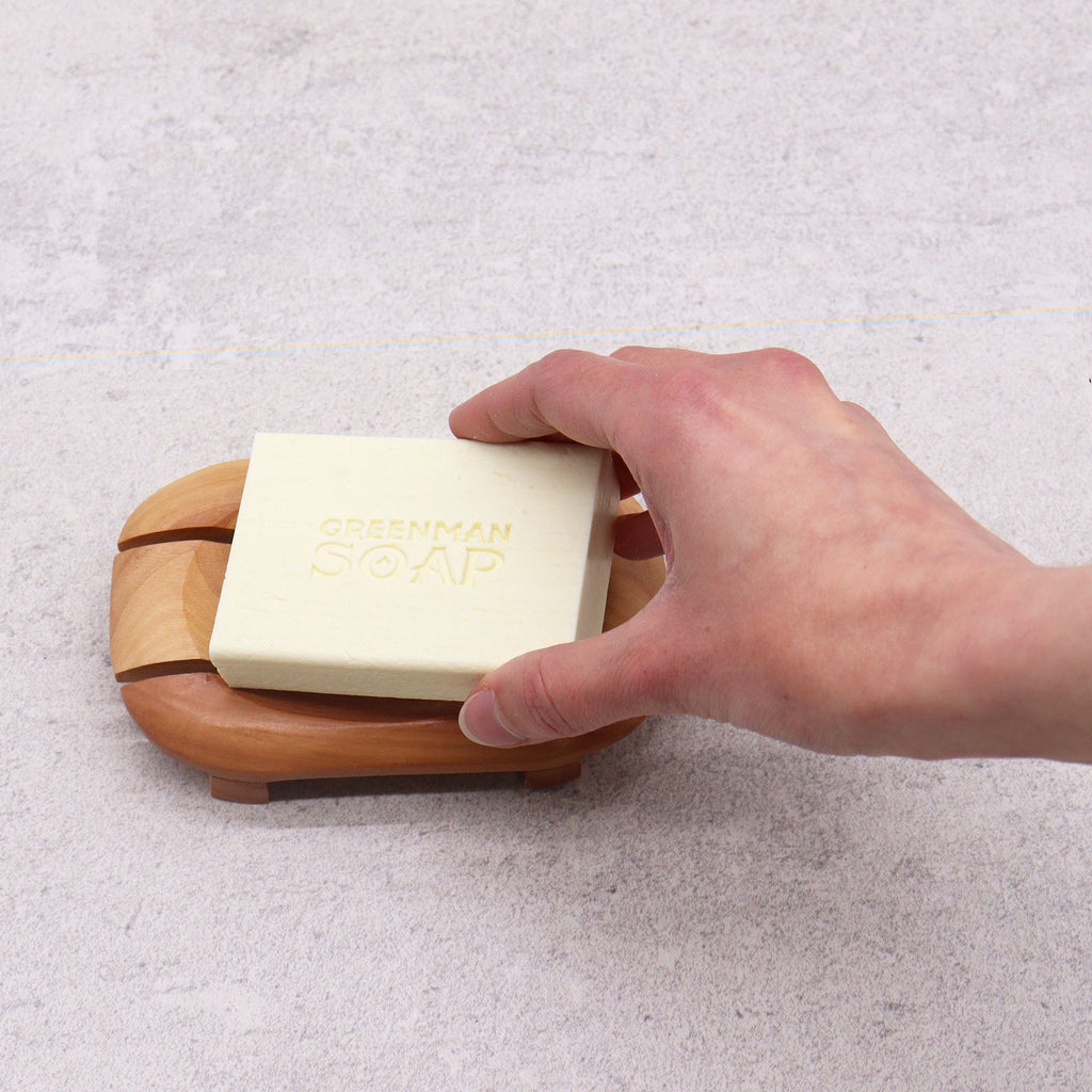 Saboneteira clássica em mogno - canto oval