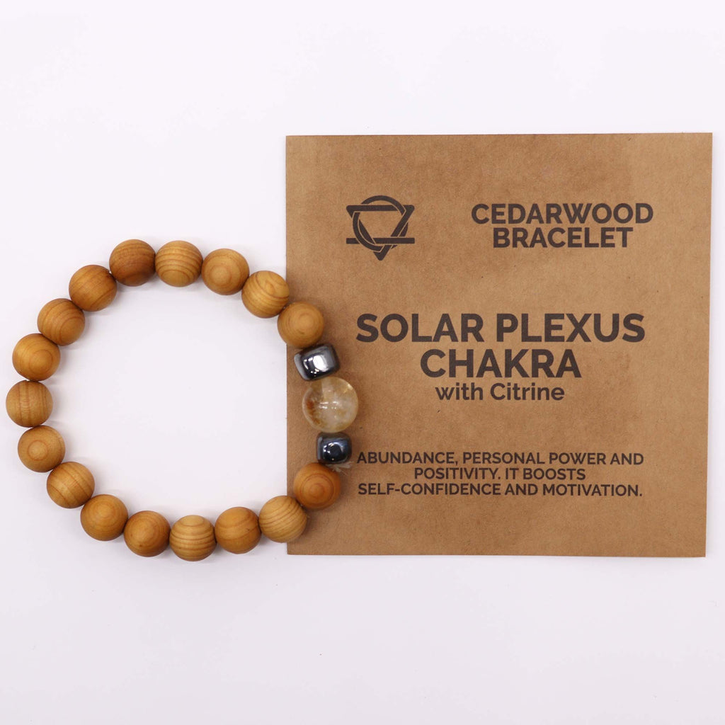 Pulseira Cedro - Chakra Solar - Citrino