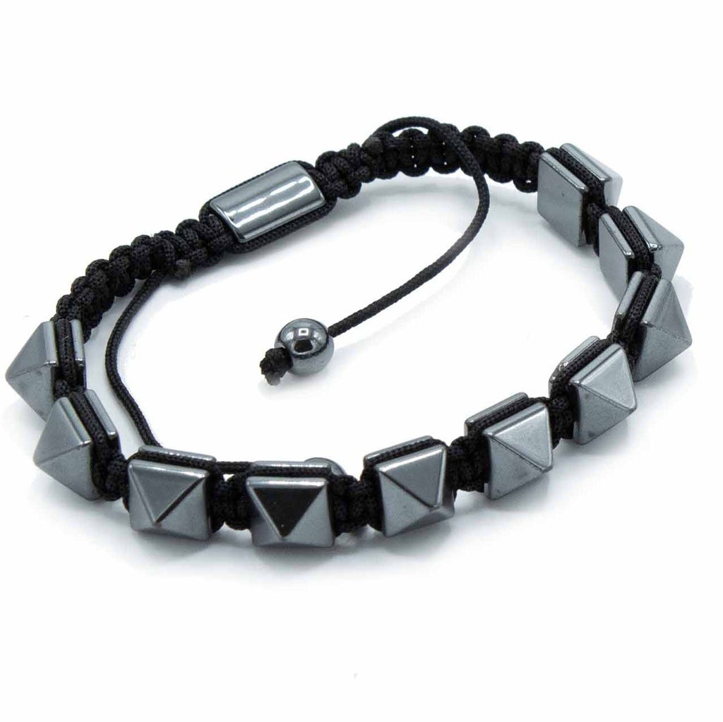 Pulsera Magnética Shamballa de Hematita -  Tachuelas