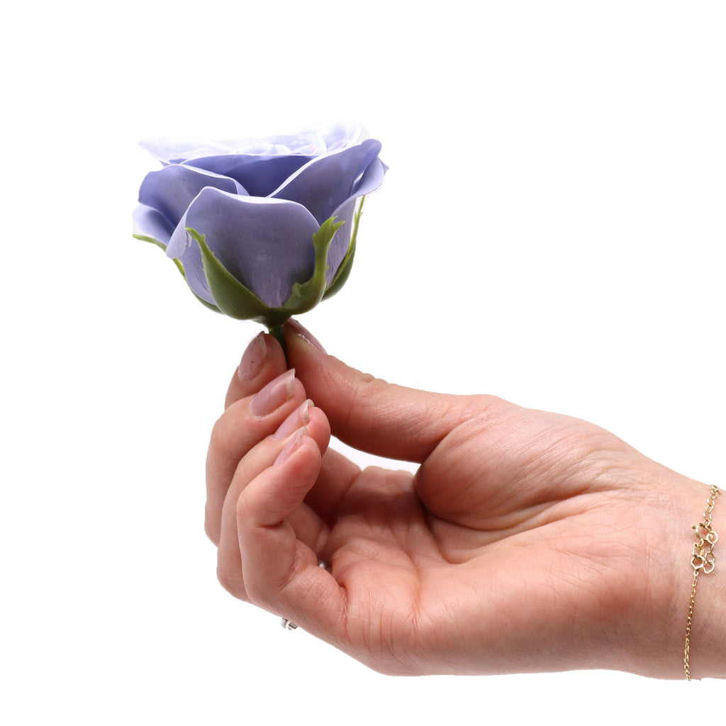 Flor de Sabonete Artesanal - Rosa Vintage - Azul