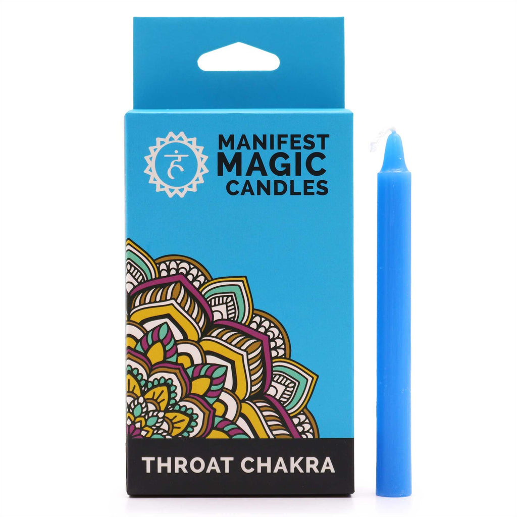 Velas Mágicas Manifest (Embalagem de 12) - Azul - Chakra da Garganta