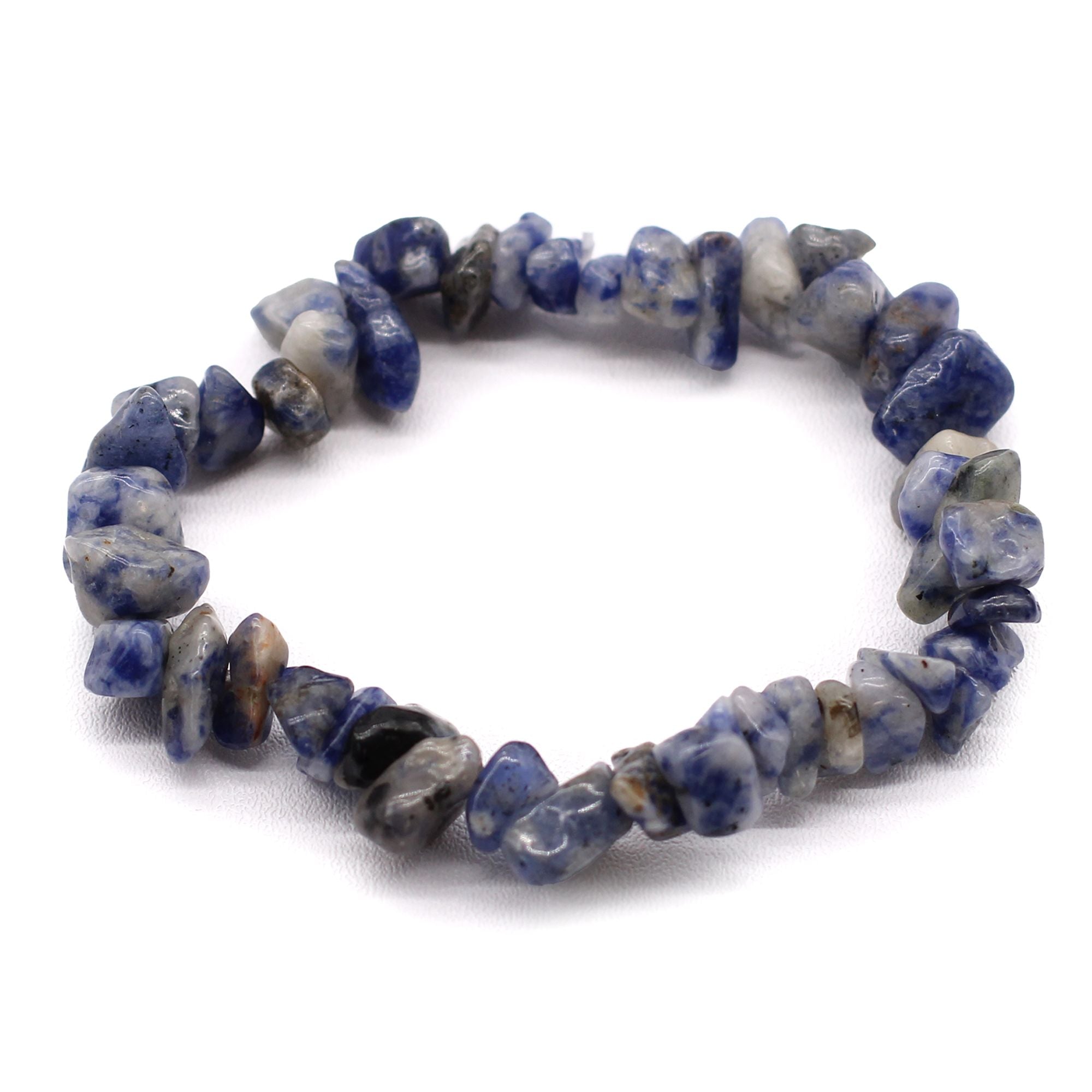 Pulseira de pedra preciosa sodalite com bomba de banho