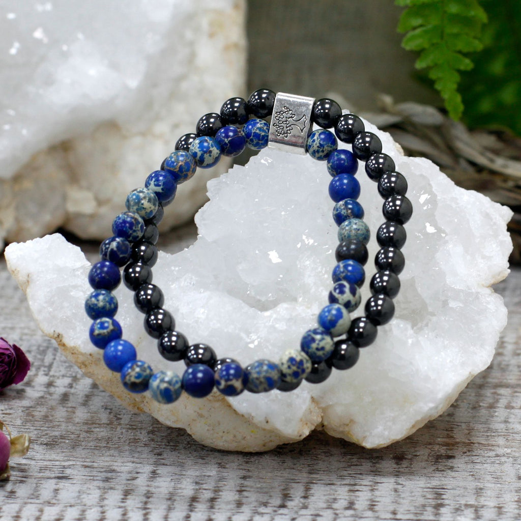 Pulseira Magnética de Pedras Preciosas - Sodalite