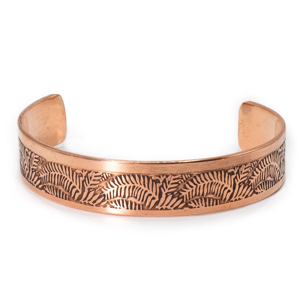 Pulseiras de cobre maciço com afirmações gravadas (sortidas)