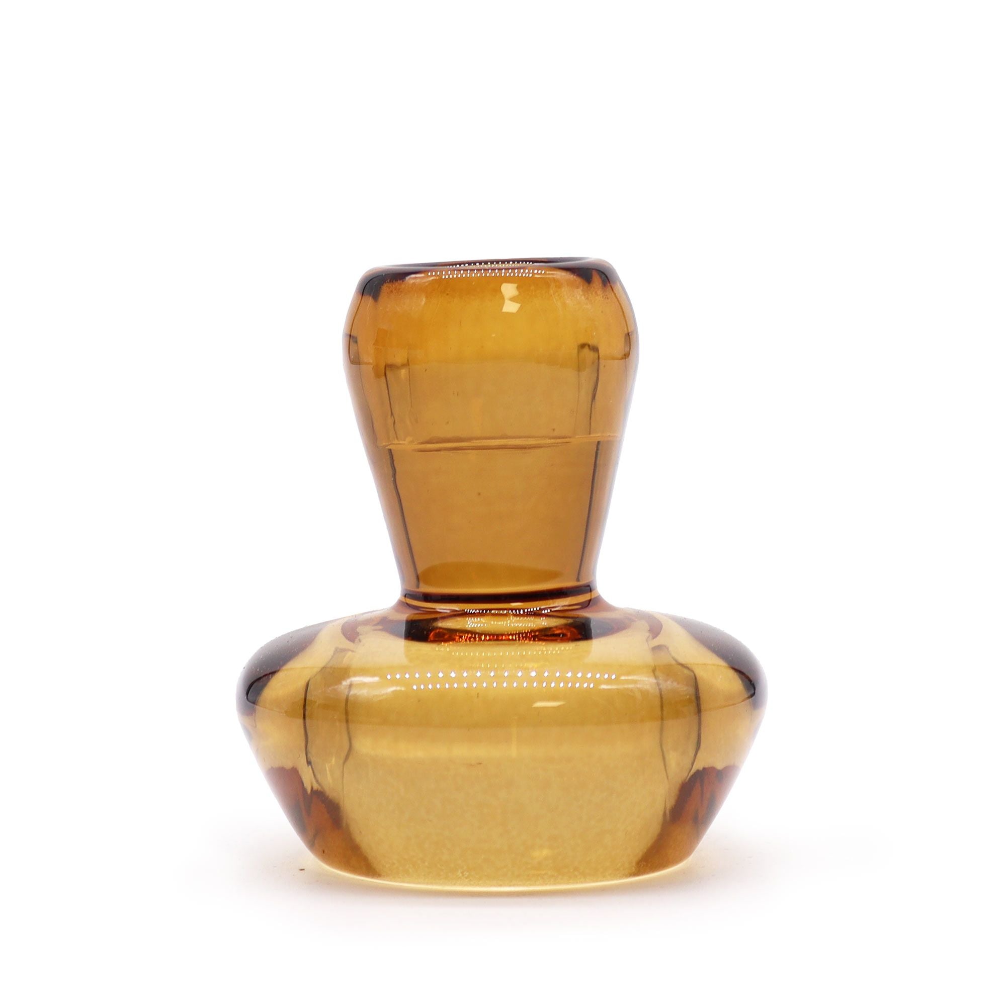 Porta-velas reversível em forma de cogumelo para jantar/chá - Âmbar antigo