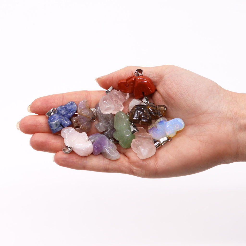 12x Colgantes Elefantes de la Suerte - 25x15mm