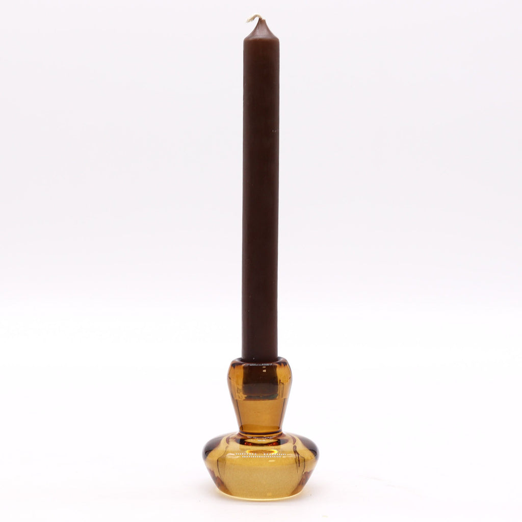 Porta-velas reversível em forma de cogumelo para jantar/chá - Âmbar antigo