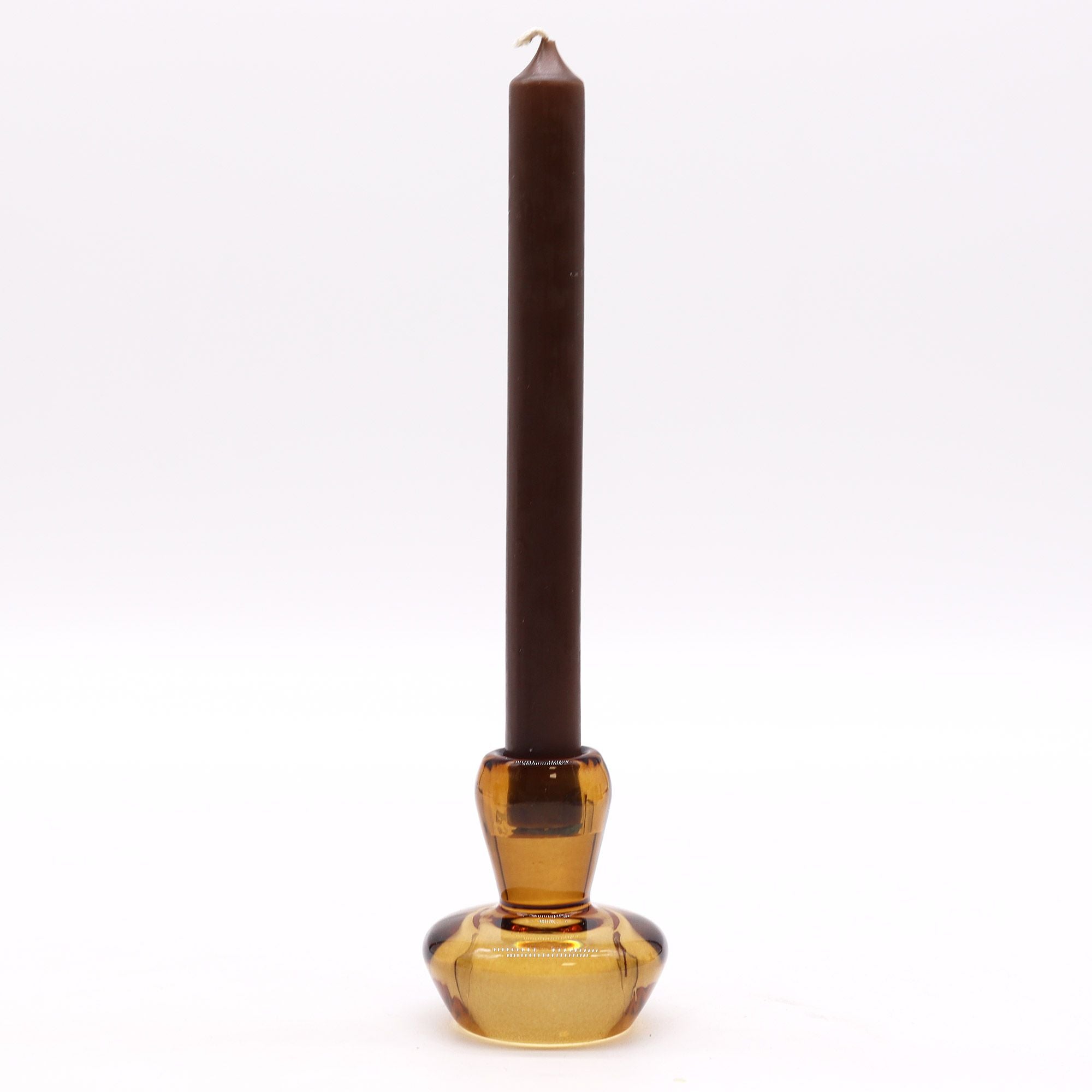 Porta-velas reversível em forma de cogumelo para jantar/chá - Âmbar antigo
