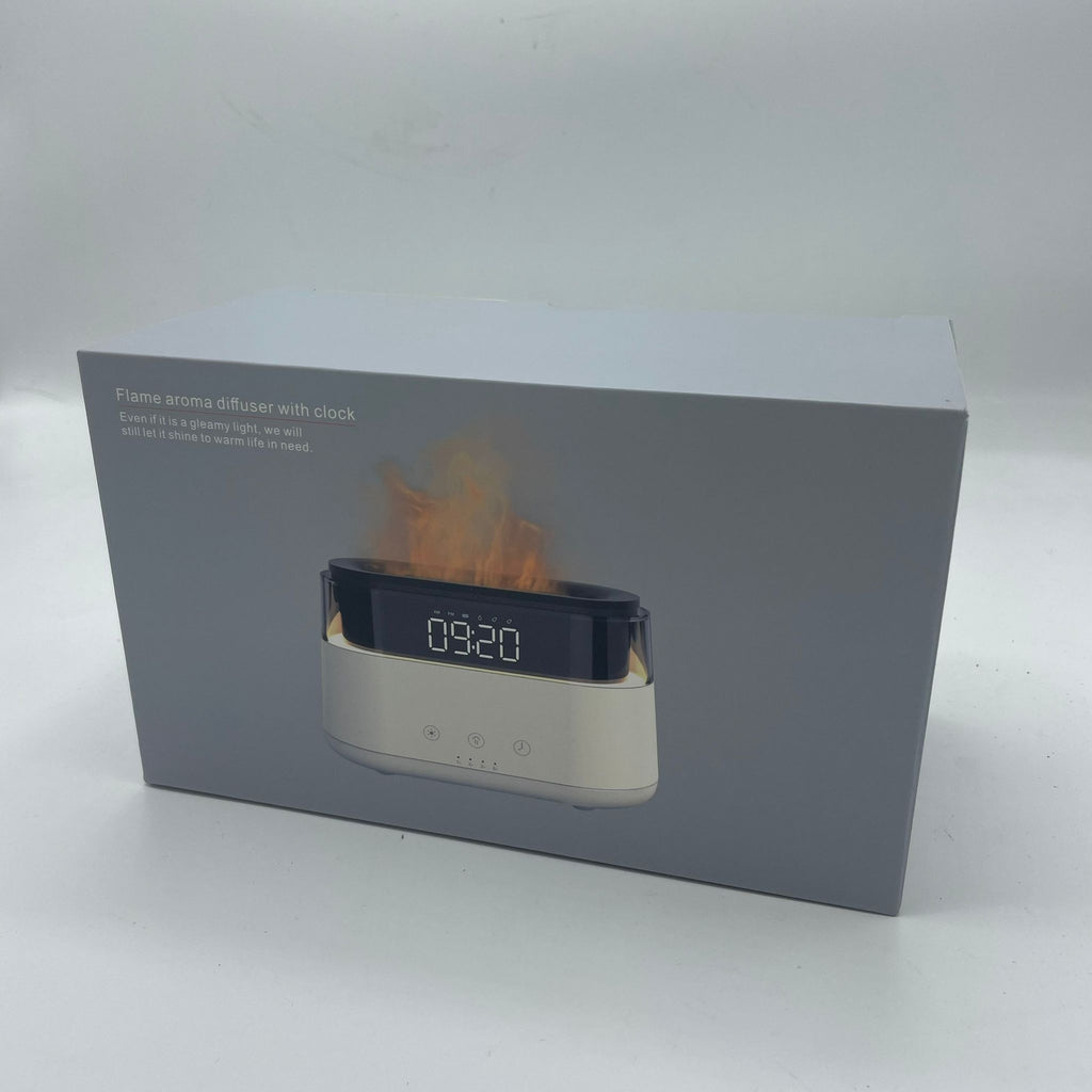 Difusor de Aromas Moderno - Reloj Led - USB-C - Efecto Llama