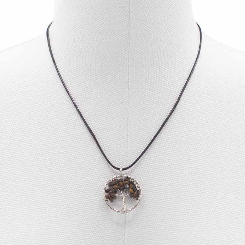 Pendente Árvore da Vida - Olho de Tigre