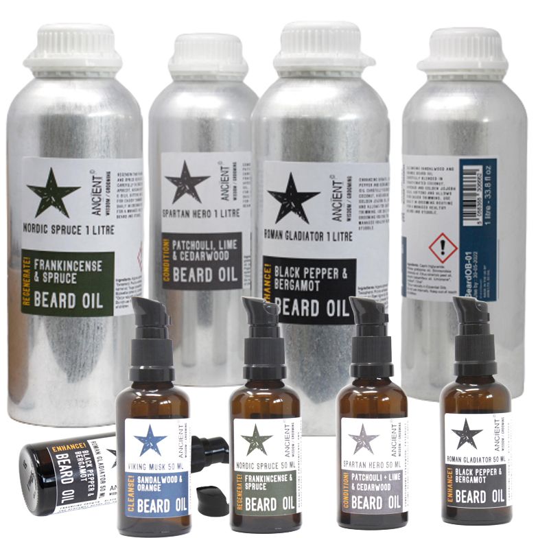 Óleo para barba de 1 litro - Viking Musk - Limpo!