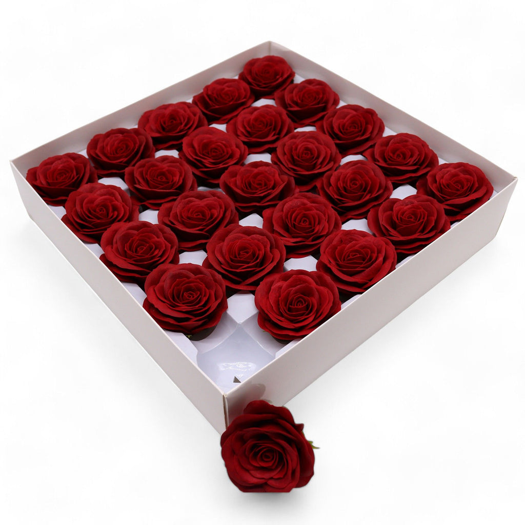 Flor de sabão artesanal - Rosa vintage grande - Escarlate