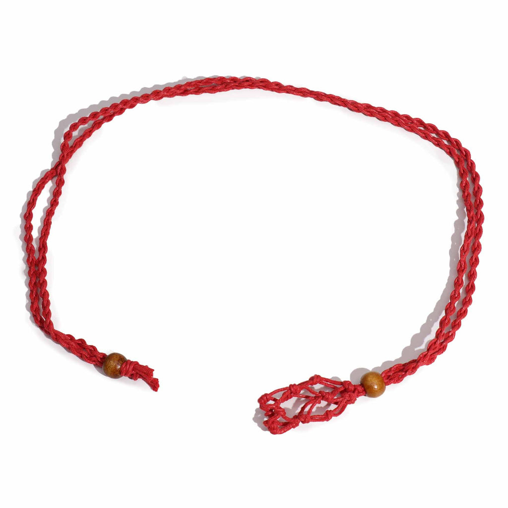 1x Cordones para Collar de Piedras Preciosas 45 cm - Rojo