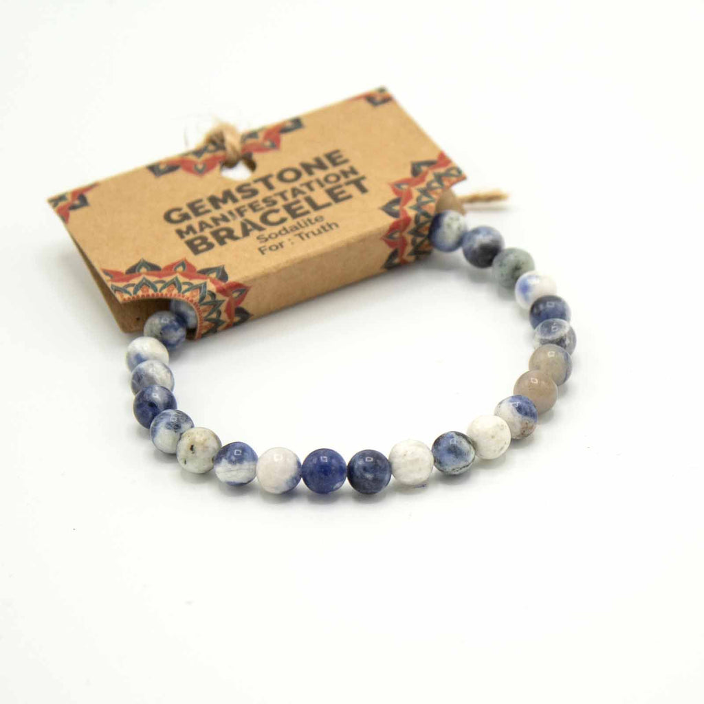 Pulseira Manifestação de Pedras Preciosas - Sodalite - Verdade