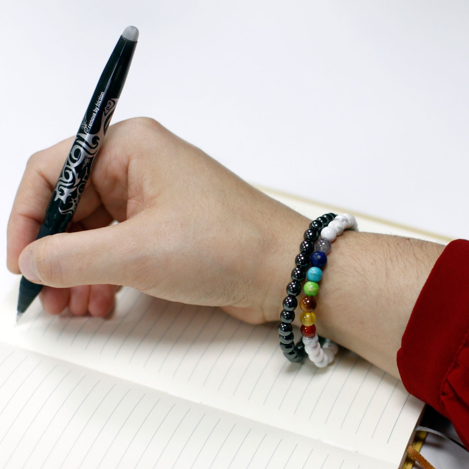 Pulseira Magnética de Pedras Preciosas - Howlita Branca Chakra