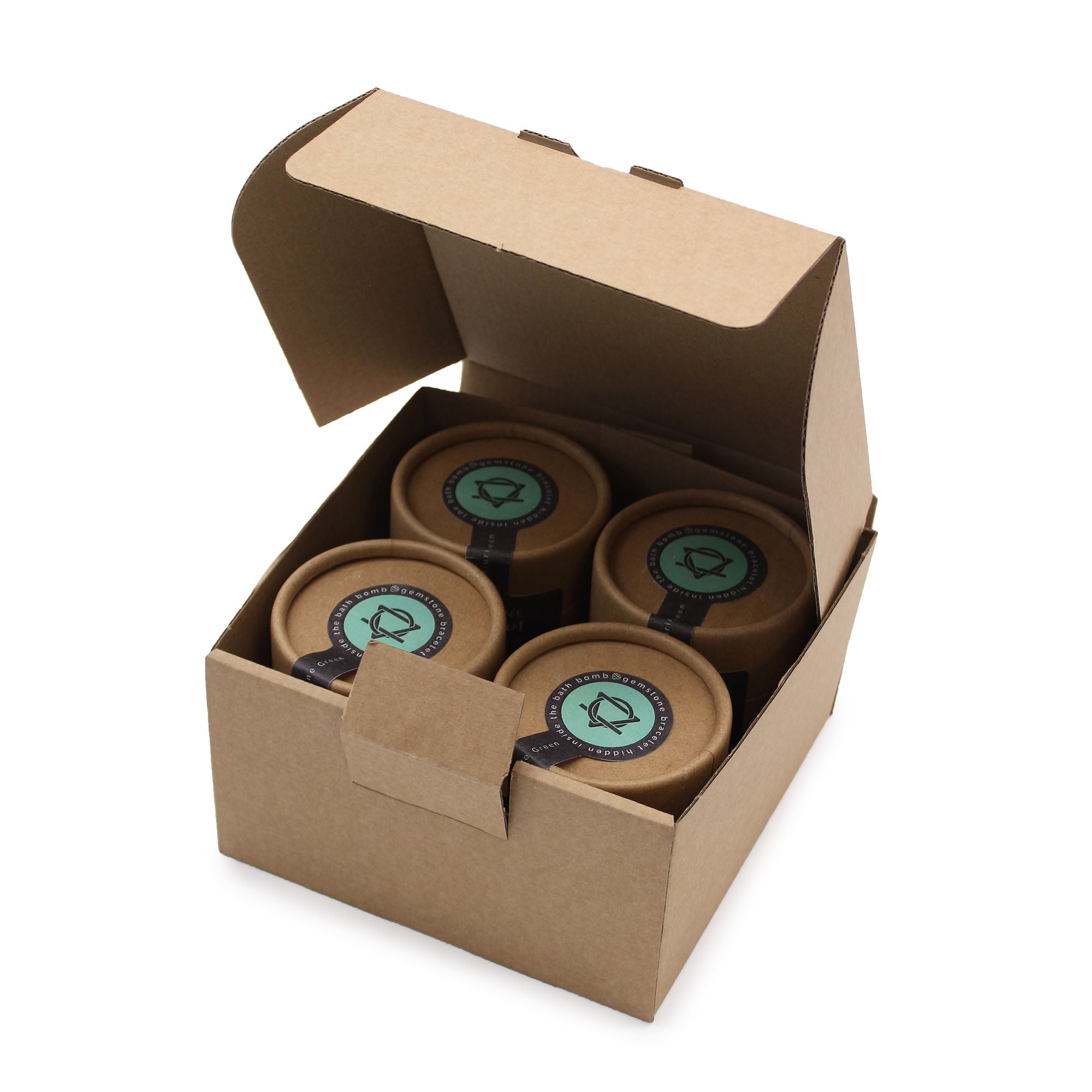 Pulseira de bomba de banho com pedra preciosa de jaspe branco