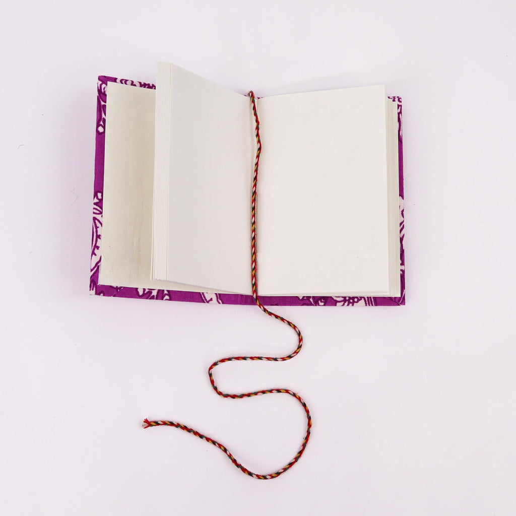 Cadernos de algodão com estampado floral 7x10cm (pacote para exposição)