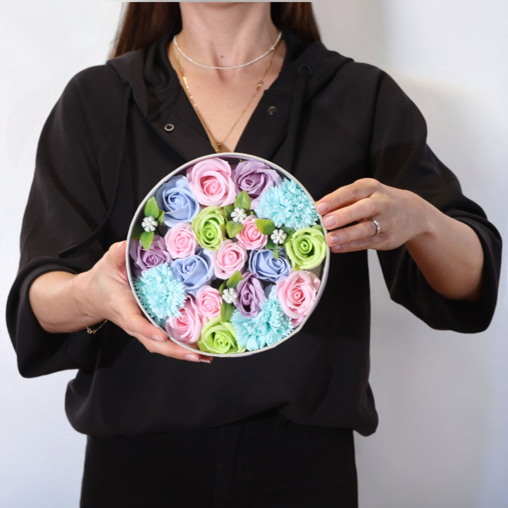 Caixa Redonda - Baby Blessings - Azul