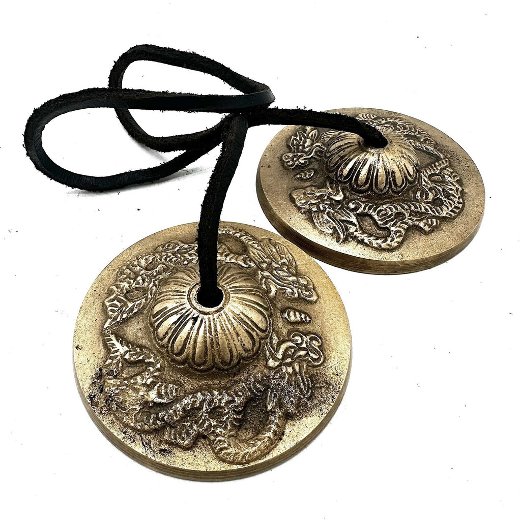 Tingsha tibetano - Dragão - aproximadamente 7,4 cm