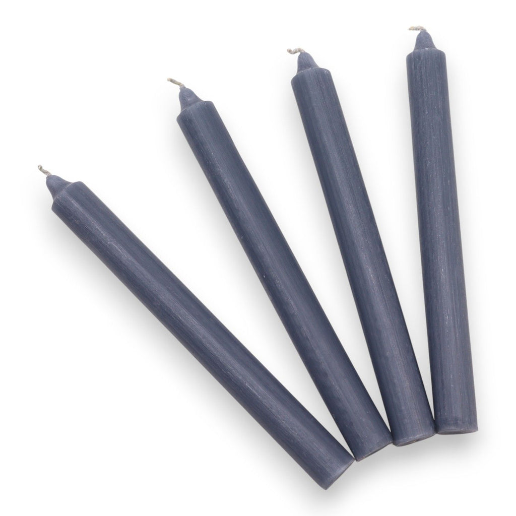Velas a granel de cor sólida - Azul-petróleo rústico - Embalagem de 10