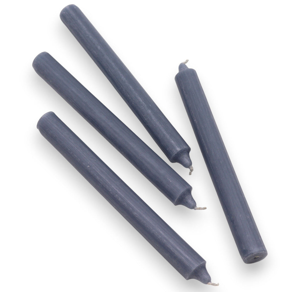 Velas a granel de cor sólida - Azul-petróleo rústico - Embalagem de 10