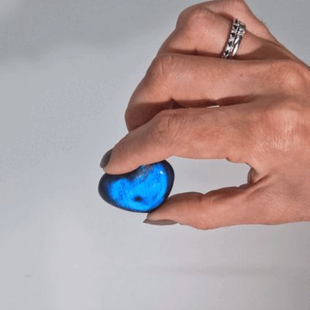 Pedras de Labradorite de Madagáscar - Coração (aprox. 17-31g 30-40mm)