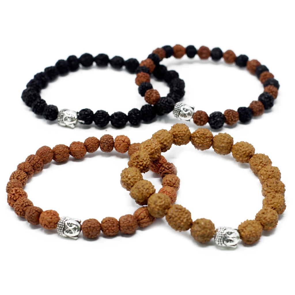 1x Surtido de brazaletes Rudraksha Buddah