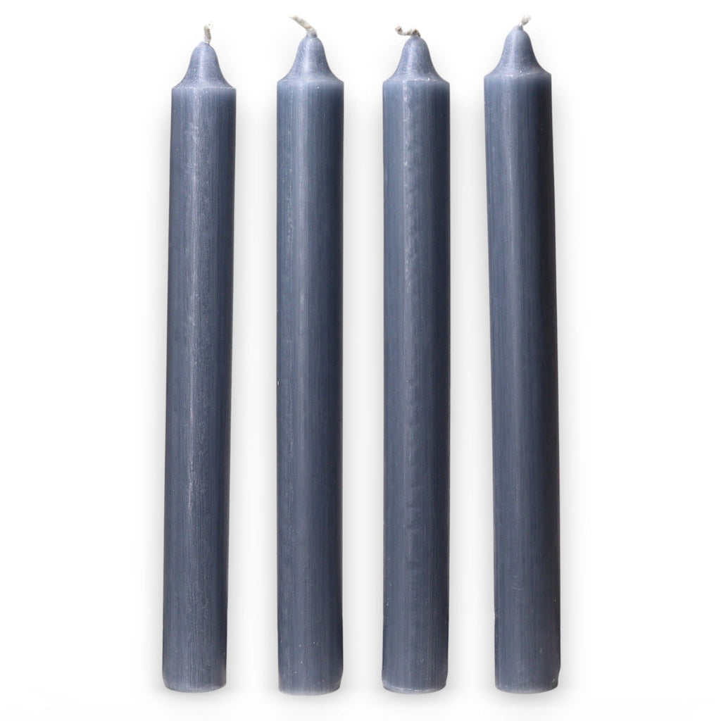 Velas a granel de cor sólida - Azul-petróleo rústico - Embalagem de 10