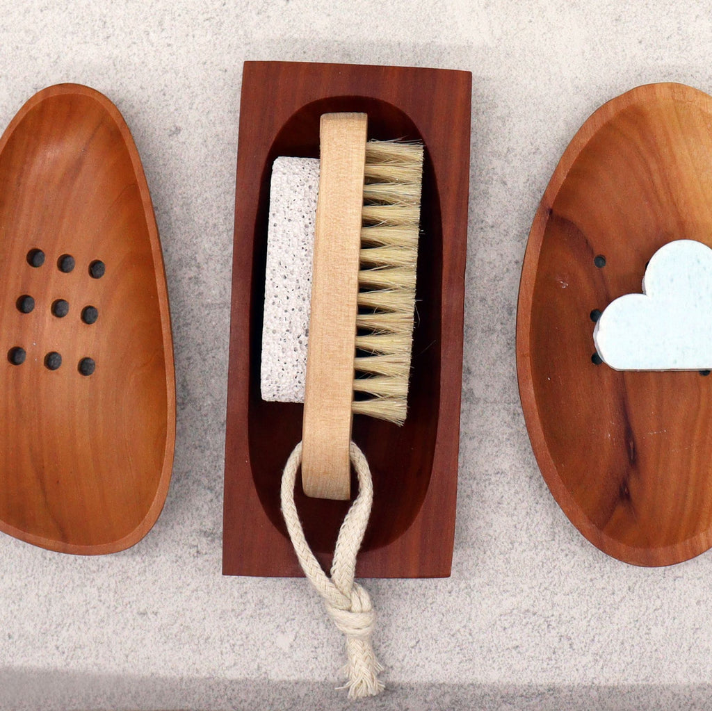 Saboneteira Clássica em Mogno - Retangular