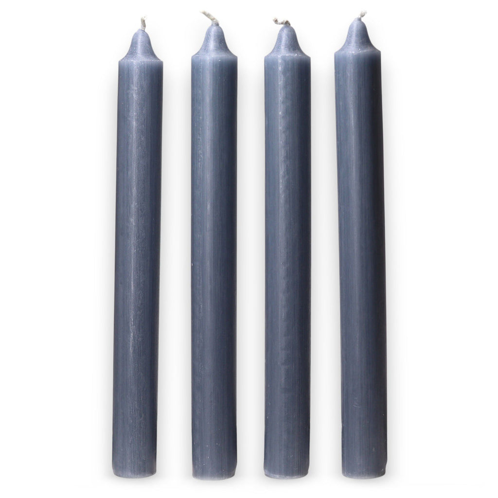 Velas a granel de cor sólida - Azul-petróleo rústico - Embalagem de 10