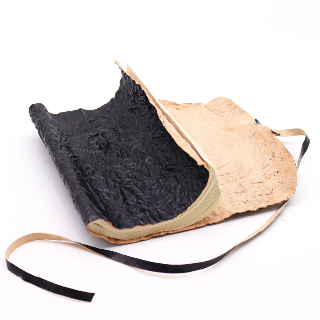 Caderno de viagem em pele - Preto