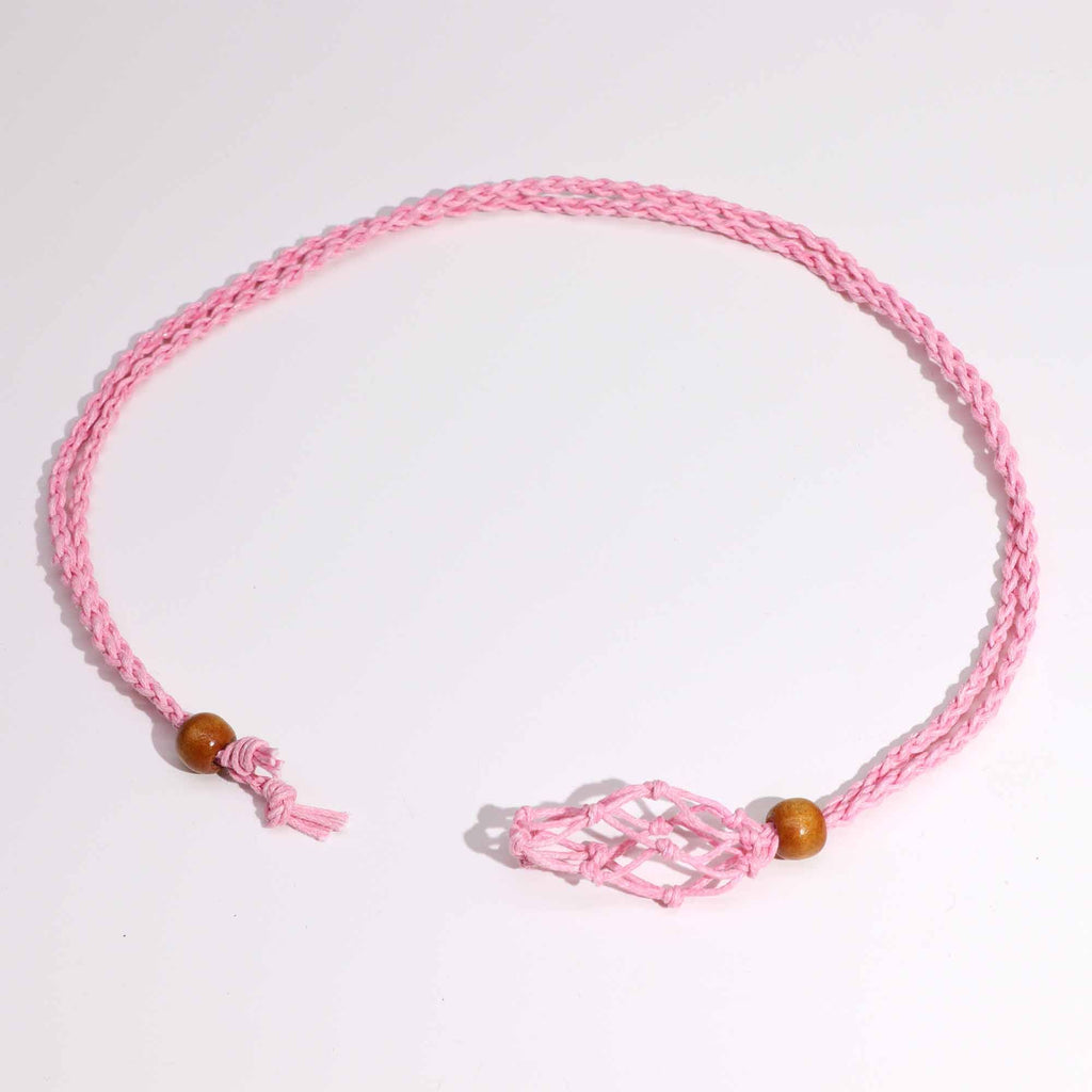Cordões de Colar com Pedras Preciosas 45 cm - Rosa