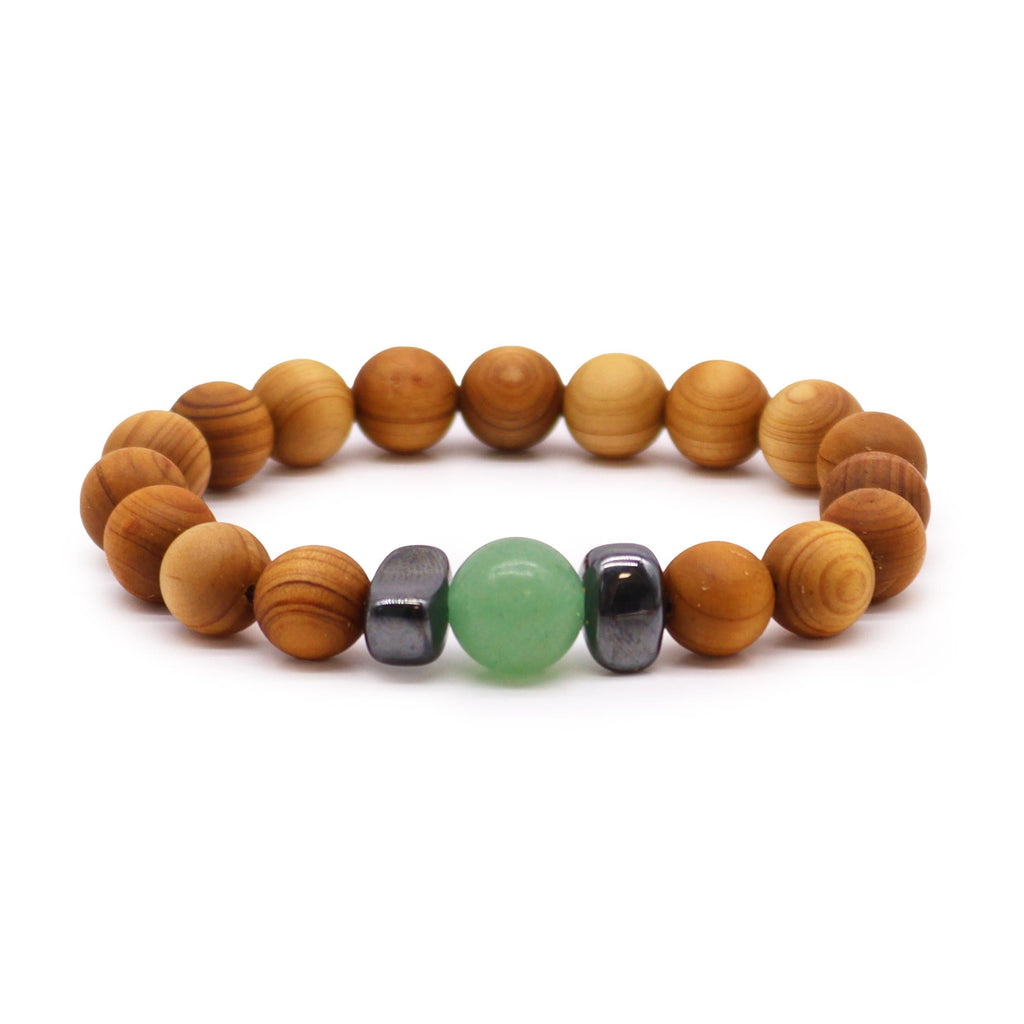 Pulseira Cedro - Chakra Sacral - Aventurina Verde