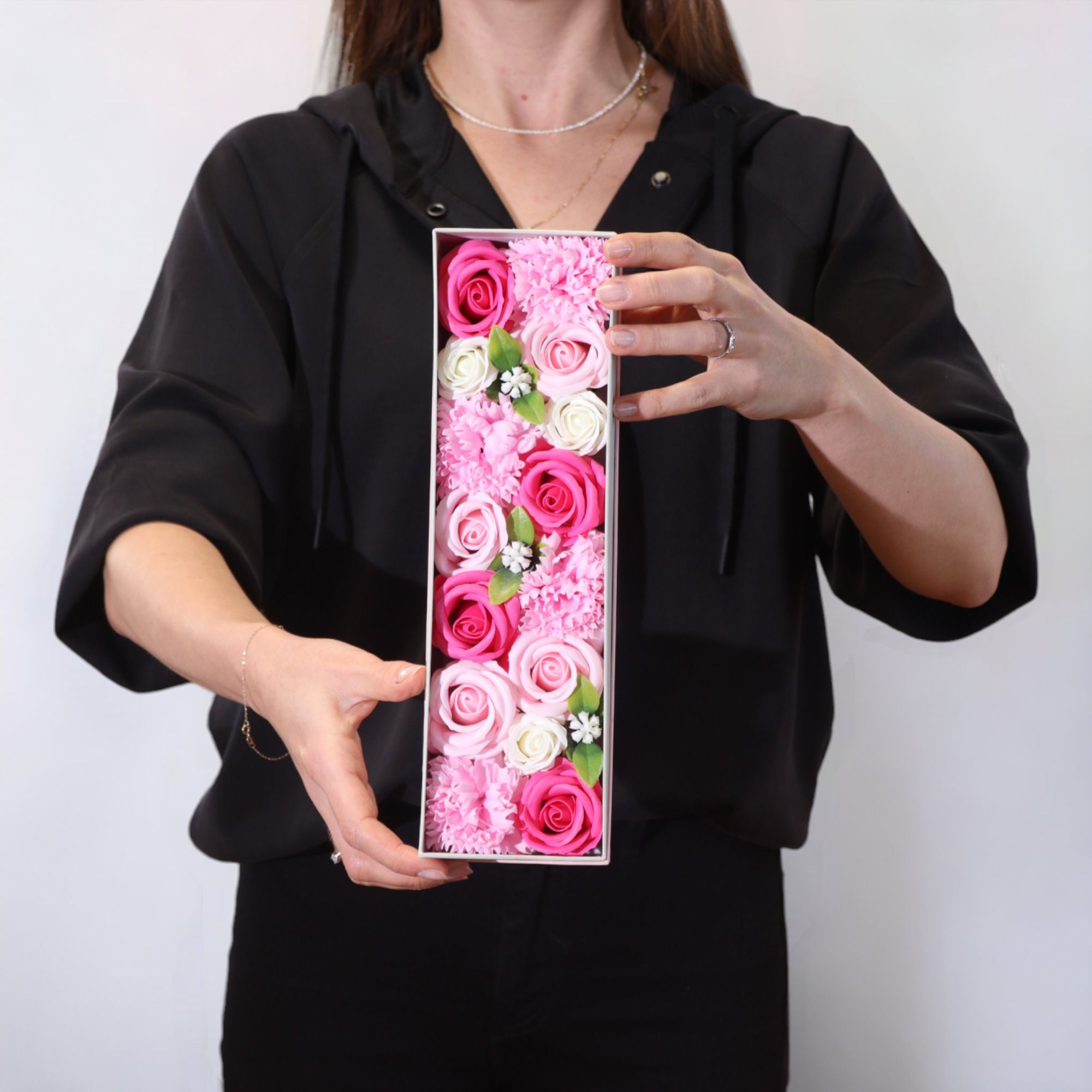 Caixa Longa - Bênçãos do Bebé - Rosas