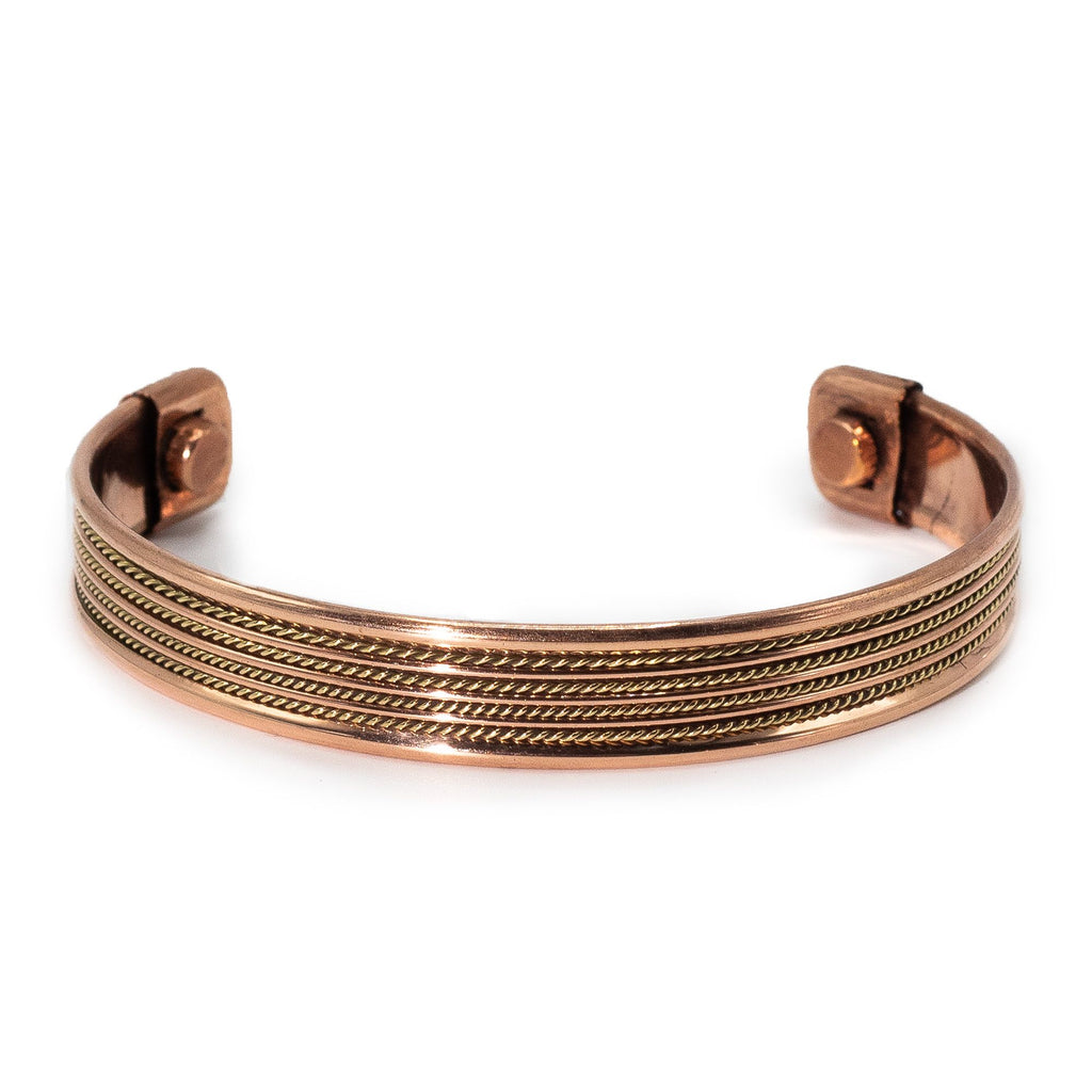 Pulseiras com design de íman e faixa de cobre (sortidas)