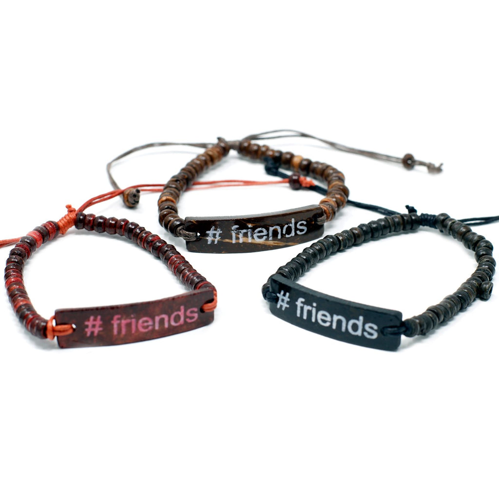 Pulseiras com slogan Coco - #Amigos