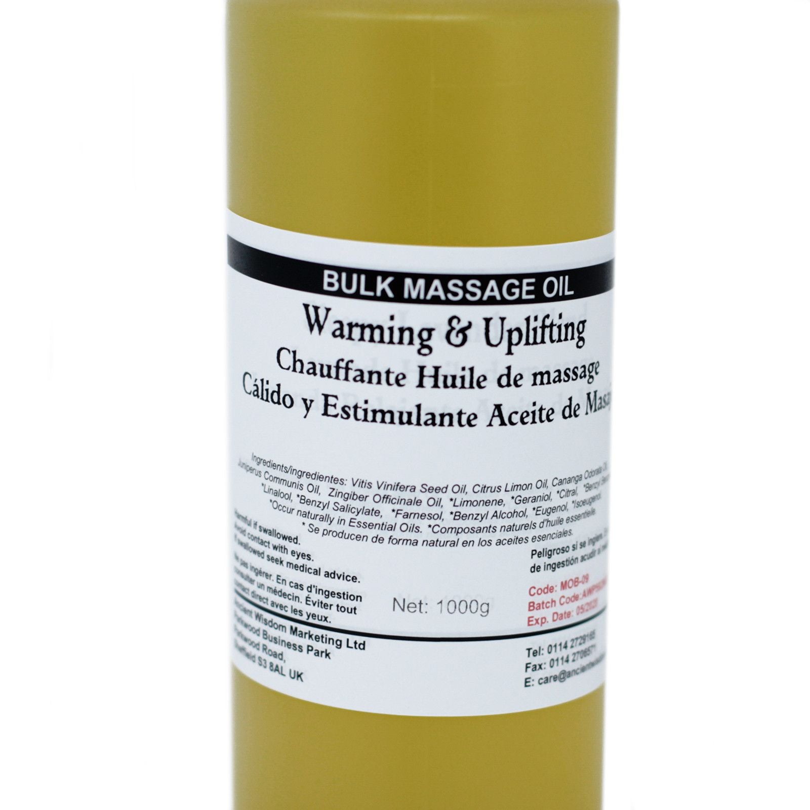 Aceite de Masaje 1kg - Cálido y edificante