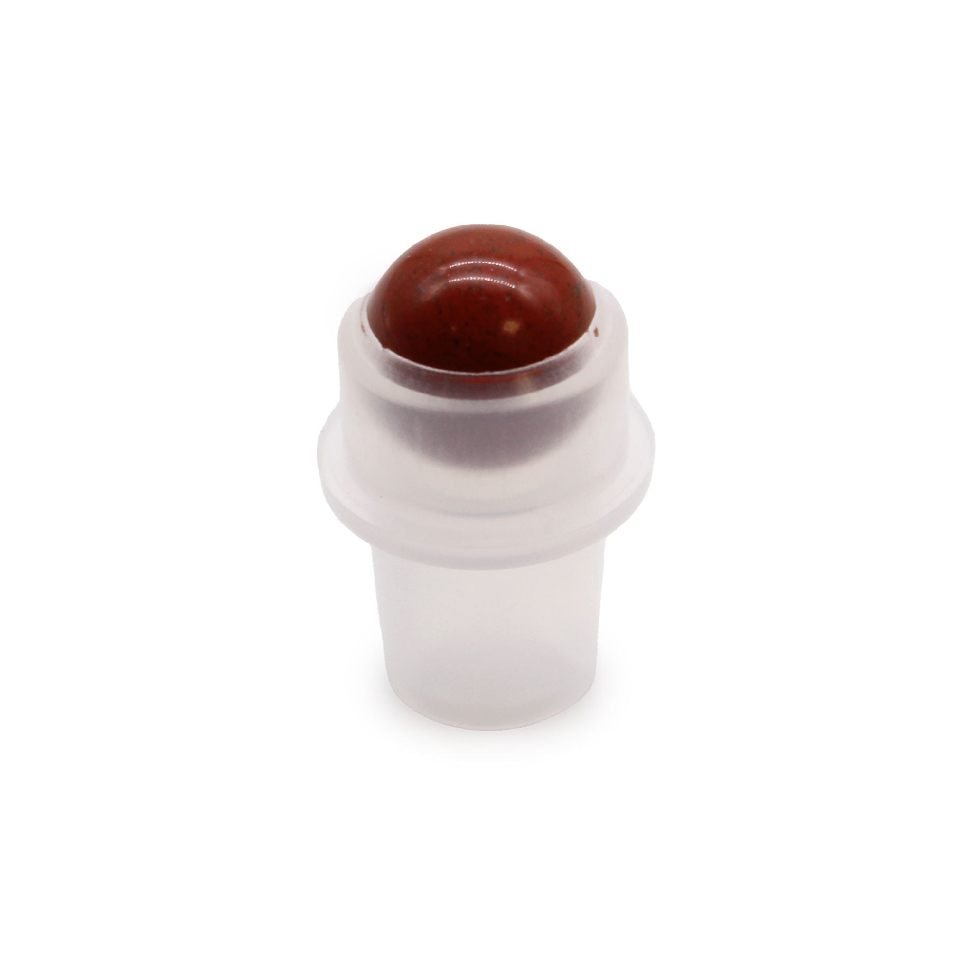 Punta de rodillo de piedras preciosas para botella de 5 ml - Jaspe Rojo
