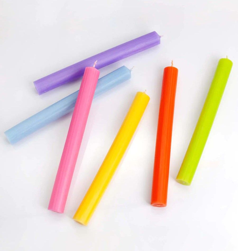 Velas a Granel de Color Sólido - Lila Rústica - Paquete de 10